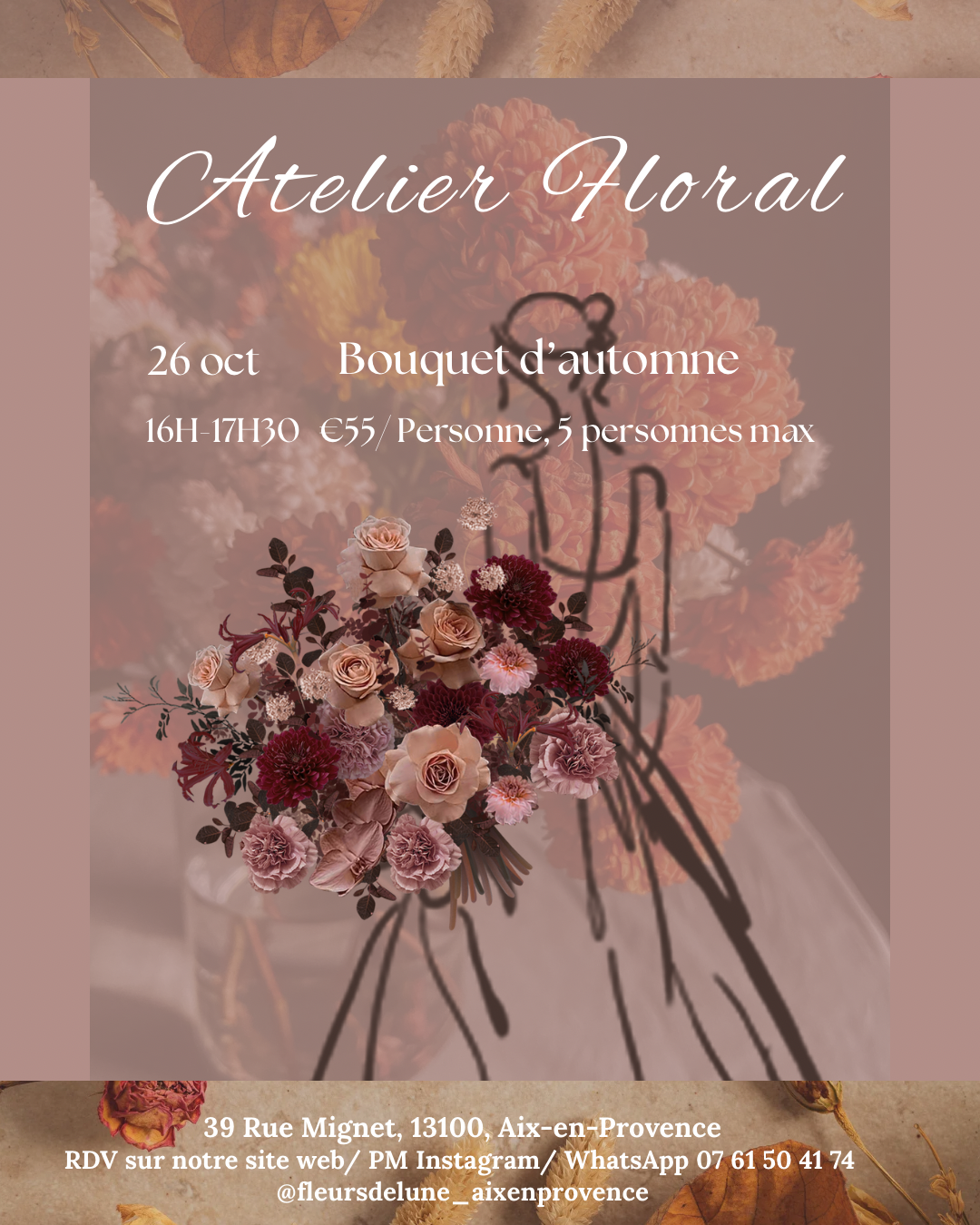 Réservation : atelier floral le 26 octobre