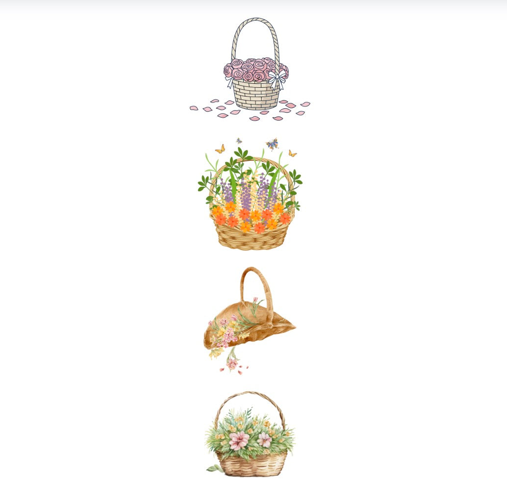 Panier de fleurs - personnalisé