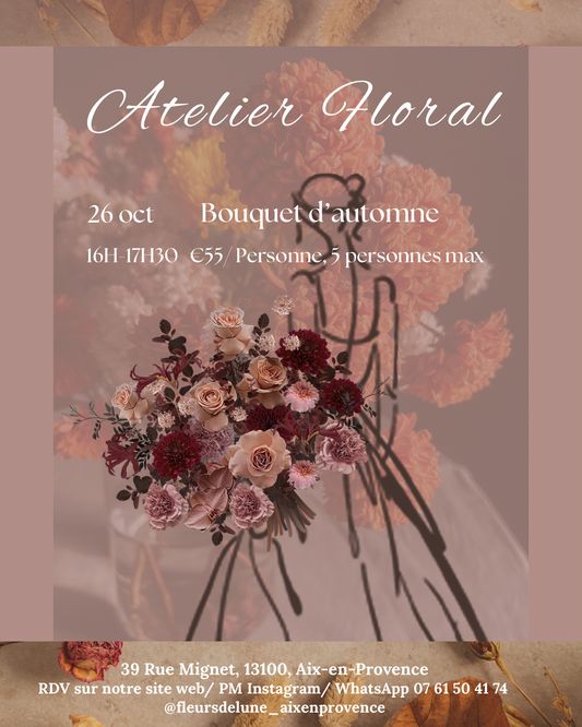 Réservation : atelier floral le 26 octobre