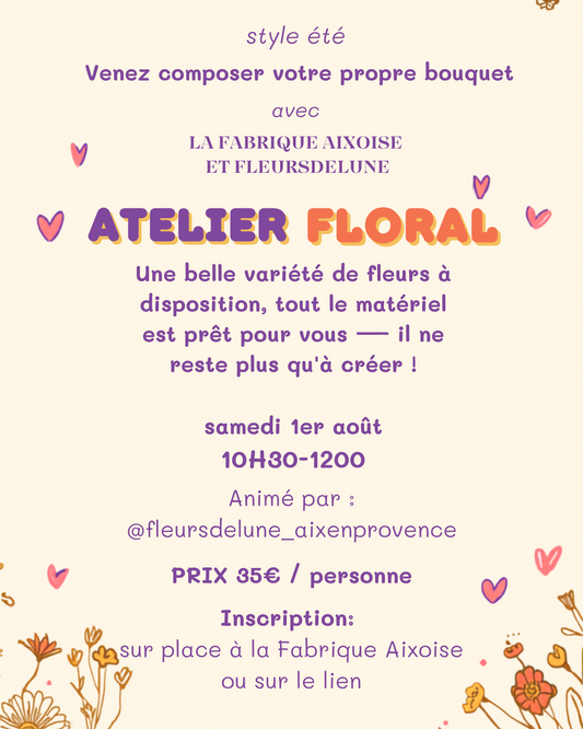 Atelier Floral: bouquet style l’été avec la Fabrique Aixoise